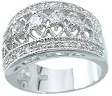 925 Sterling Silver Antique Style CZ Cocktail Ring
