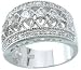 925 Sterling Silver Antique Style CZ Cocktail Ring