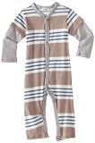 Splendid Littles Baby-Boys Infant Palm Stripe Snap-Front Onesie, Almond, 12-18 Months