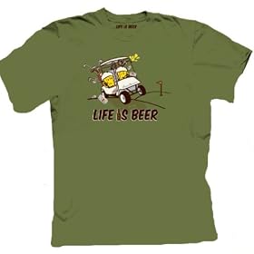Beer Golfcart T-Shirt by The Mountain 100% Cotton Short Sleeve Shirt fits Adult Sizes
