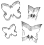 Ausstechset Keksausstecher Ausstecher Ausstechform "Schmetterling -Butterfly" 4er-Set