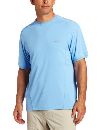 Columbia Mens Skiff Guide II Short Sleeve Tee Fishing Shirt (White Cap, Medium)