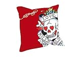 Produkt-Bild: Ed Hardy 5244-38003 Kuschelkissen 40/40 cm, rot