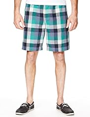 North Coast Linen Blend Checked Pyjama Shorts