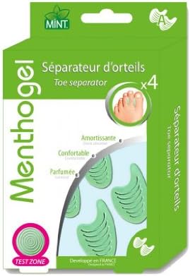 Therapy Gel Mint Toe Separators - 4 Pack, mint scented, comforting support and shock absorber.
