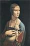 Art Print, The Lady with an Ermine by Leonardo Da Vinci, Final Size: 26.75 in X 40 in