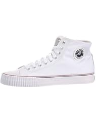 PF FLYERS Mens Center High Lace Up Sneaker (White Canvas 9.5 D)