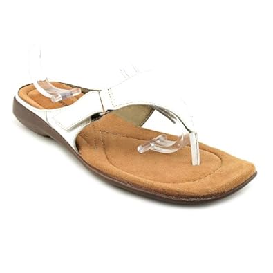 Hush Puppies Delite Toe Post Womens White Leather Dress Sandals Shoes ... Hush Puppies Delite Toe Post Womens White Leather Dress Sandals Shoes ...
