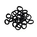 KWJOY Seamless 2.5cm in Diameter Elastic Cotton stretch Hair Ties Bands for Toddler Baby Girl Women VERY Thin & Fine Hair,Small Size Rubber Band Ponytail Holders(100pcs) (Black)