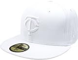 MLB Minnesota Twins White on White 59FIFTY Fitted Cap (7 3/4)