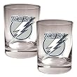 Tampa Bay Lightning 2pc Rocks Glass Set - Primary Logo NHL Hockey