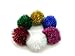 Tuff Kitty Puff Jumbo (2 inch) Sparkle Ball Cat Toy - Jumbo Fuzzy Sparkle for Playful Cats - Assorted Colors - 12Pack