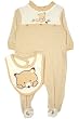 Rumble Tumble Newborn Boys Fox Footed Coverall with Bib