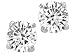 2.40 cts Genuine Round White Topaz Earring Studs - 14kt White or Yellow Gold