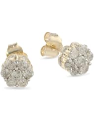 10k Yellow Gold Diamond Stud Earrings (1 cttw, I-J Color, I2-I3 Clarity)