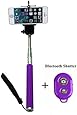 RuiLida Extendable Selfie Handheld Stick Monopod + Adjustable Phone Holder Mount + Bluetooth Wireless Remote Shutter for iPhone Samsung and other System Over IOS 6.0 and Android 4.2.2 Smartphones
