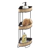 41XaoONISsL. SL160  InterDesign Formbu 3 Tier Corner Shelf, Bamboo/Bronze