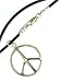 Beautiful! Non-Tarnish Nickel Free Sterling-silver Peace Sign Leather Rope pendant/necklaces