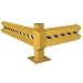 Vestil GR-10-PC-YEL Yellow Powder Coat Straight Guard Rail, 120" Length, 12" Height