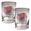 New England Revolution Soccer 2pc Rocks Glass Set - Primary Team Logo MAJOR-LEAGUE-SOCCER Soccer