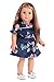 DreamWorld Collections Romantic Moment - Dark Blue Dress - Clothes Fits 18 Inch American Girl Doll (Doll Not Included)