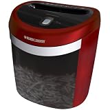 Product details for Black & Decker CC2001 20 sheet crosscut paper shreder convenient lightweight counter top design red