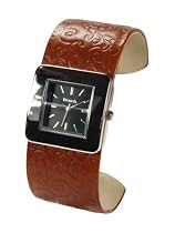 Bench BC0026TN Ladies 3 Hand Quartz Analogue with Black Sunray Dial and Tan Bangle Watch
