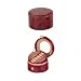 Red Faux Snake Skin Round Jewelry Box With Removable Tray and Mirror
