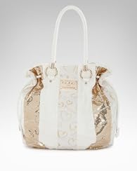 bebe Logo Patchwork Tote