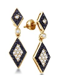 0.64 cttw. Diamond Ladies Fashion Earrings 10K White Gold