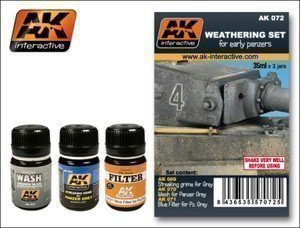 Ak Interacrtive Ak00072 Ak Interactive - Early Panzer Weathering Set Modellers Pigment Effects