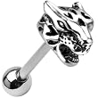 Stainless Steel Jaguar Barbell Tongue Ring