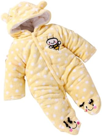 [FBA GET IT SOON]Baby Toddler Velour Winter Autumn Cute Footed Jumpsuit Front Button