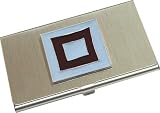 Blue Modern Squares Business Card Holder / Case
