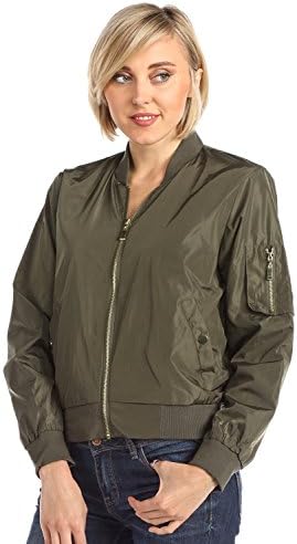 LIGHT WEIGHT BOMBER JACKET (Small, Olive)