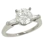 Bar Set Baguette Diamond Engagement Rg .31cttw (CZ ctr