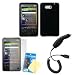 Cbus Wireless Black Silicone Case / Skin / Cover, LCD Screen Guard / Protector & Car Charger for HTC A6366 Aria