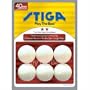 Stiga T0620 2-Star Table Tennis Balls, 6-Pack (White)