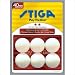 Stiga T0620 2-Star Table Tennis Balls, 6-Pack (White)