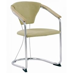 Armlehnstuhl Cordoba cappucino Cocktailsessel Chrom Schwingstuhl mit Armlehne
