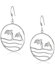 Sterling Silver Two Dolphins Earrings