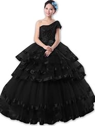 Taffeta/Tulle  Fitted Crystal  Ball Gown Quinceanera Dress 