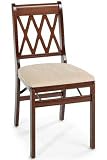 Cherry Lattice Folding Chair TAN CHENILLE