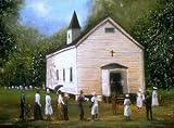 Sunday Worship by Ted Ellis. Art Print Poster FRAME IT.. 20 inches width by 16 inches height. Highest Quality Art Poster Print
