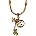 TJ Beauty Aromatherapy Essential Oil Difusser Jewelry Necklace Italy Premium Glass Handcraft Aromatherapy Pendant (Necklace-Amber)