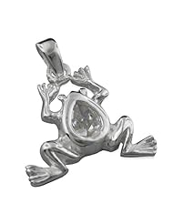 925 Silver Frog CZ Pendant Hawaiian Silver Jewelry
