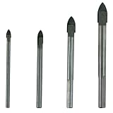 Mibro 456831 4-Piece Glass and Tile Drill Bits, 1/8-Inch to 5/16-Inches
