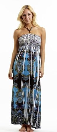 Tube Top Halter Maxi Dress Coverup with Jewelry Trim in Silky 'ITY' Sublimation Print Fabric in...