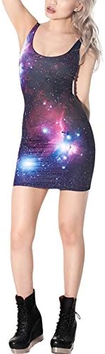 Encharm Women's Punk Western Floral Print Stretchy Mini Tank Sun Dress BT046