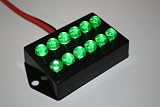 Utility Light 12 Bright Green LEDs - Waterproof housing, 12 Volt Cabin Map Light Auto, RV, Truck, Aircraft